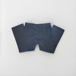 VTG Handmade Men's Corduroy Pants 40x32 Blue Gray Lightweight Straight Leg